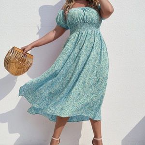 Floral Strapless Dress